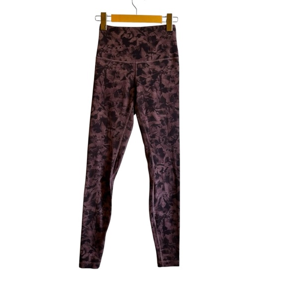 Lululemon Align Pant 28" US 4 Mini Dusk Floral Antique Bark Black - Picture 2 of 7